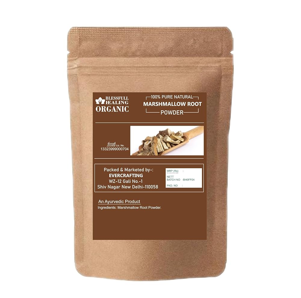 Blessfull Healing Organic Marshmallow Root Powder 100% Pure Natural