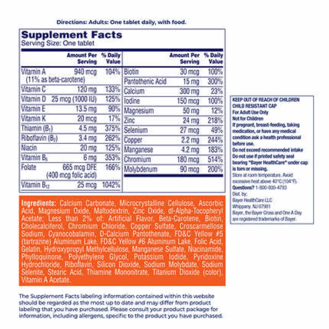 One A Day Women's 50+ Multivitamin - 300 Tablets - image 2