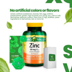 LightSpring Zinc 50mg with Vitamin D3 2000 IU - 150 Capsules - image 4