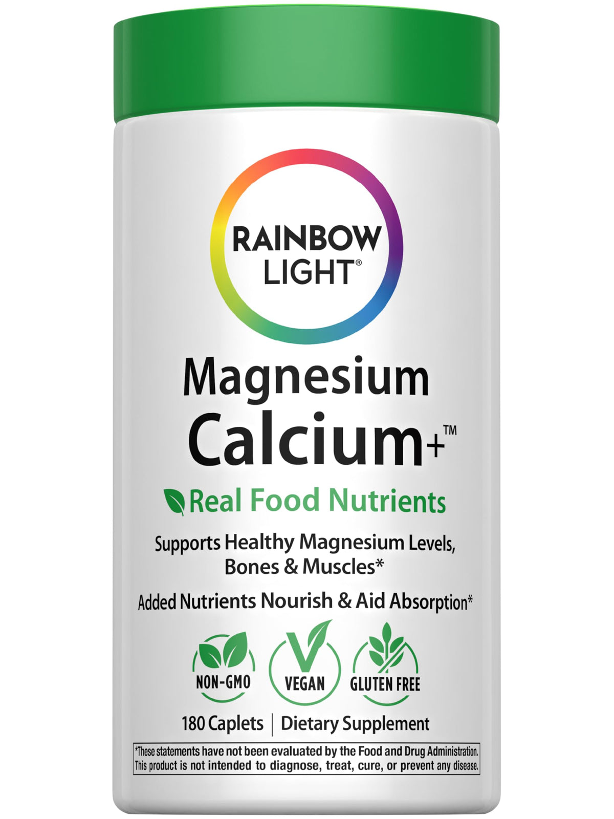 Rainbow Light Magnesium Calcium+ Supplement - 180 Tablets