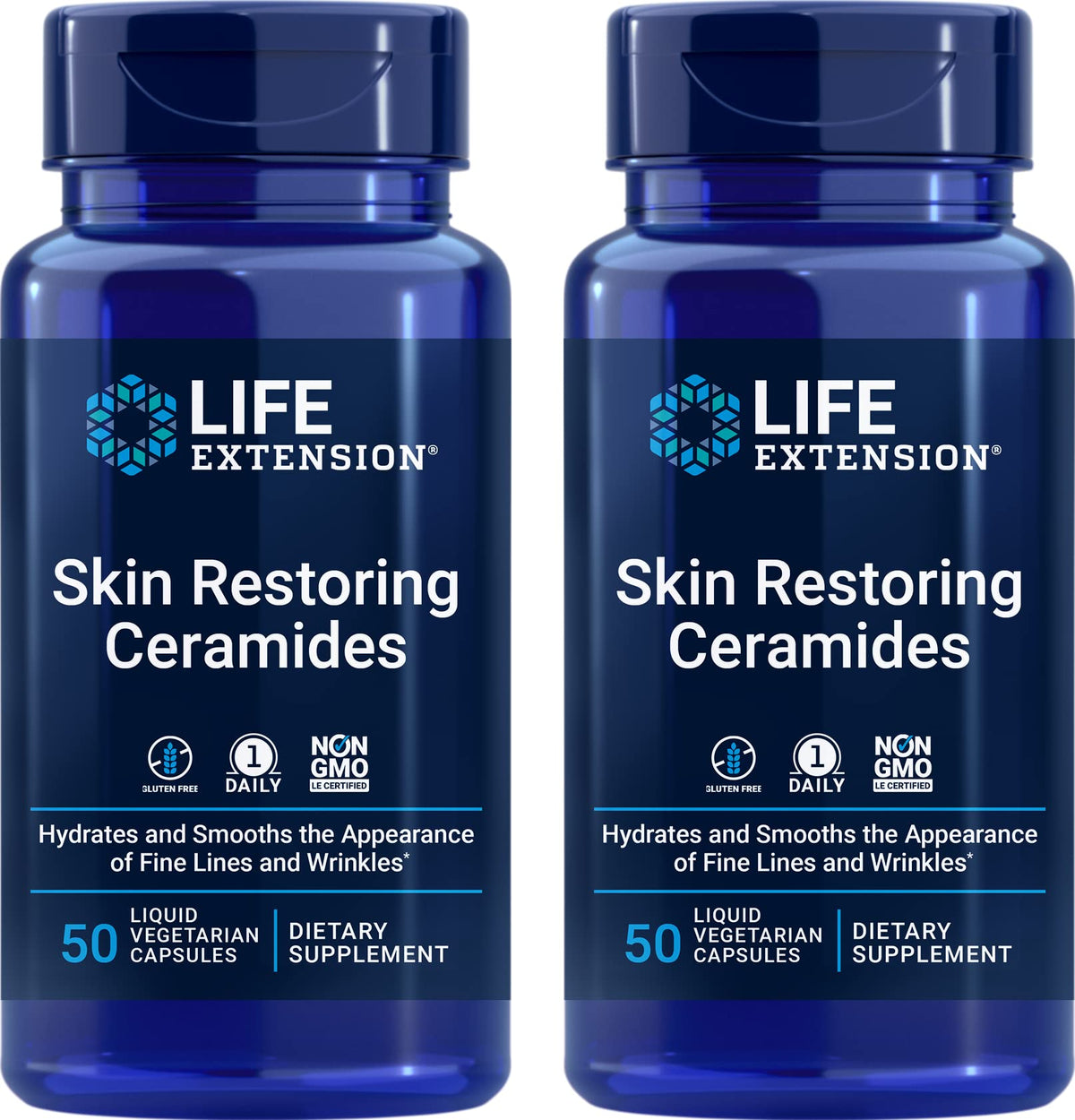 Life Extension Skin Restoring Ceramides - 100 Vegetarian Capsules