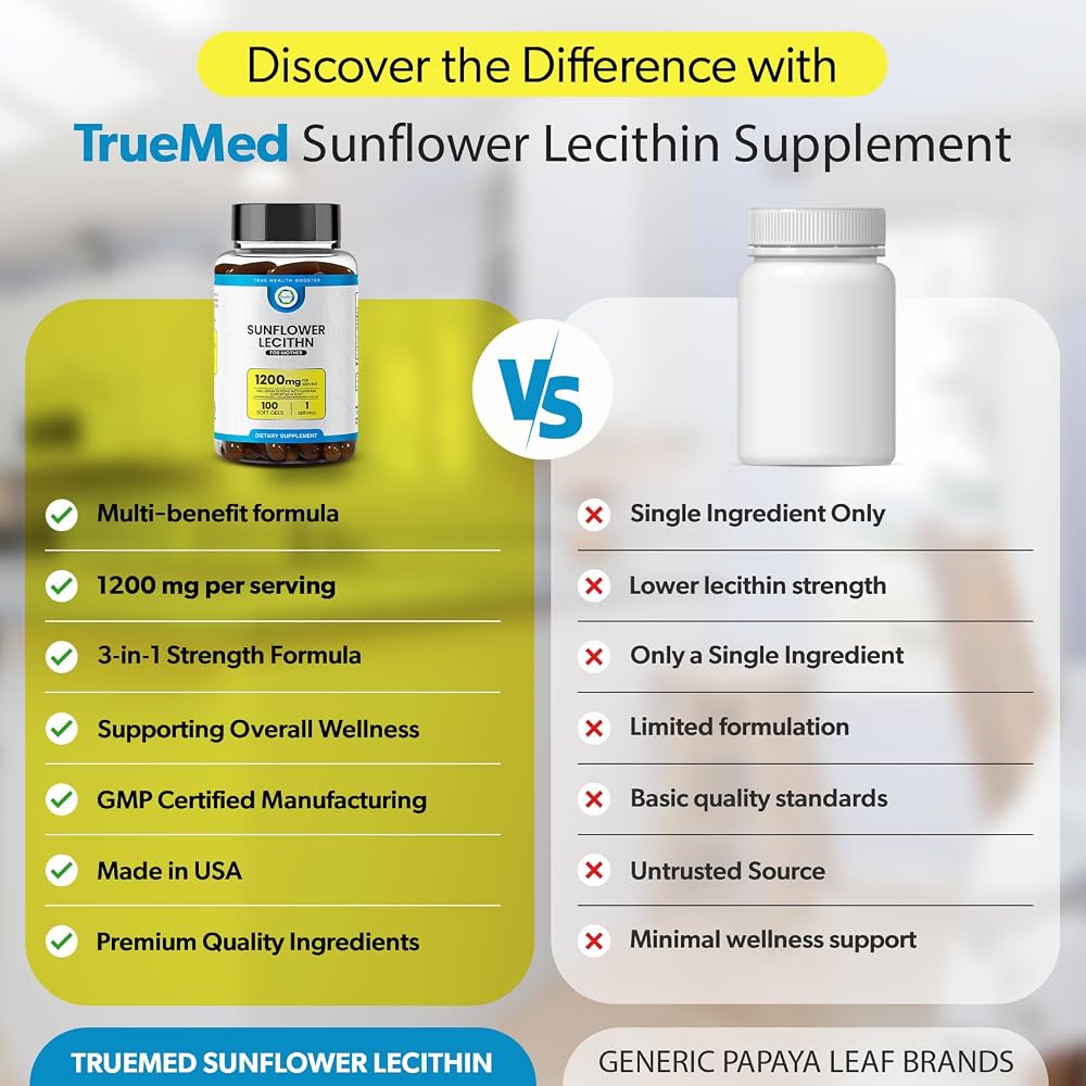 TRUEMED Organic Sunflower Lecithin Breastfeeding Supplement