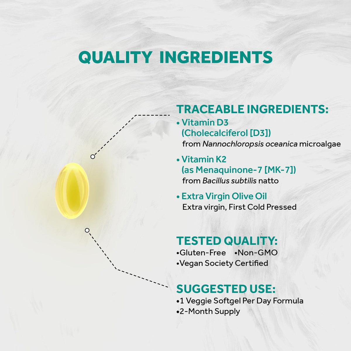 Naturalis Vegan Vitamin D3 + K2 with Extra Virgin Olive Oil