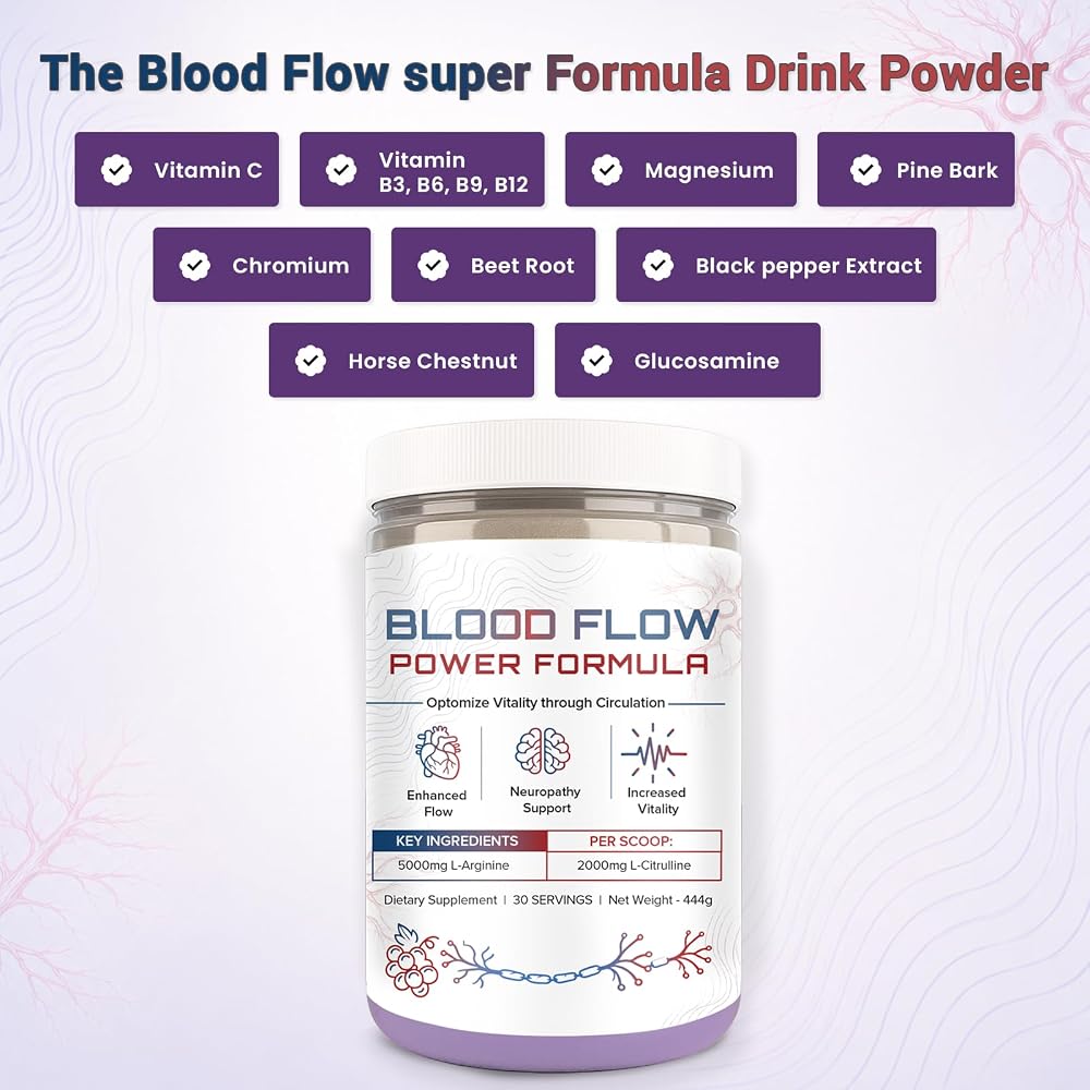 M Pain Management Blood Flow Power Formula Drink Powder - 444g - image 6