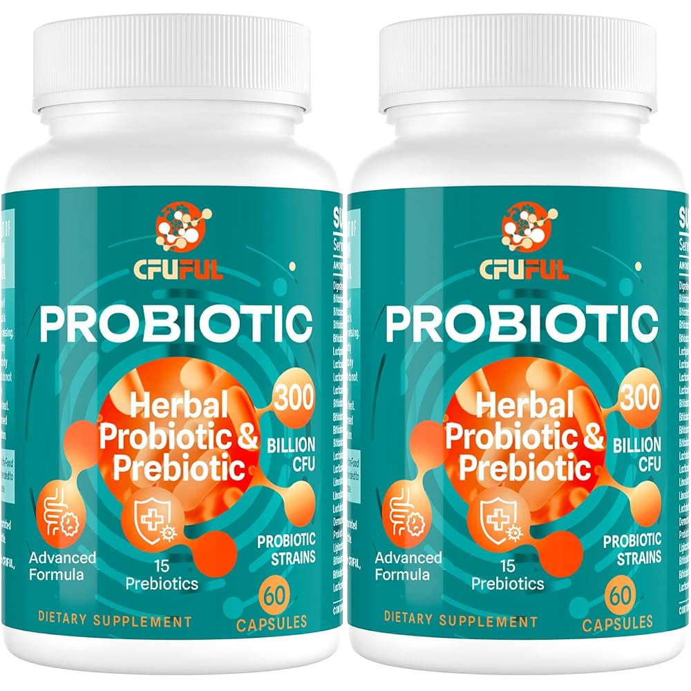 Cfuful 300 Billion CFU Probiotics 24 Strains + 15 Herbs Prebiotic