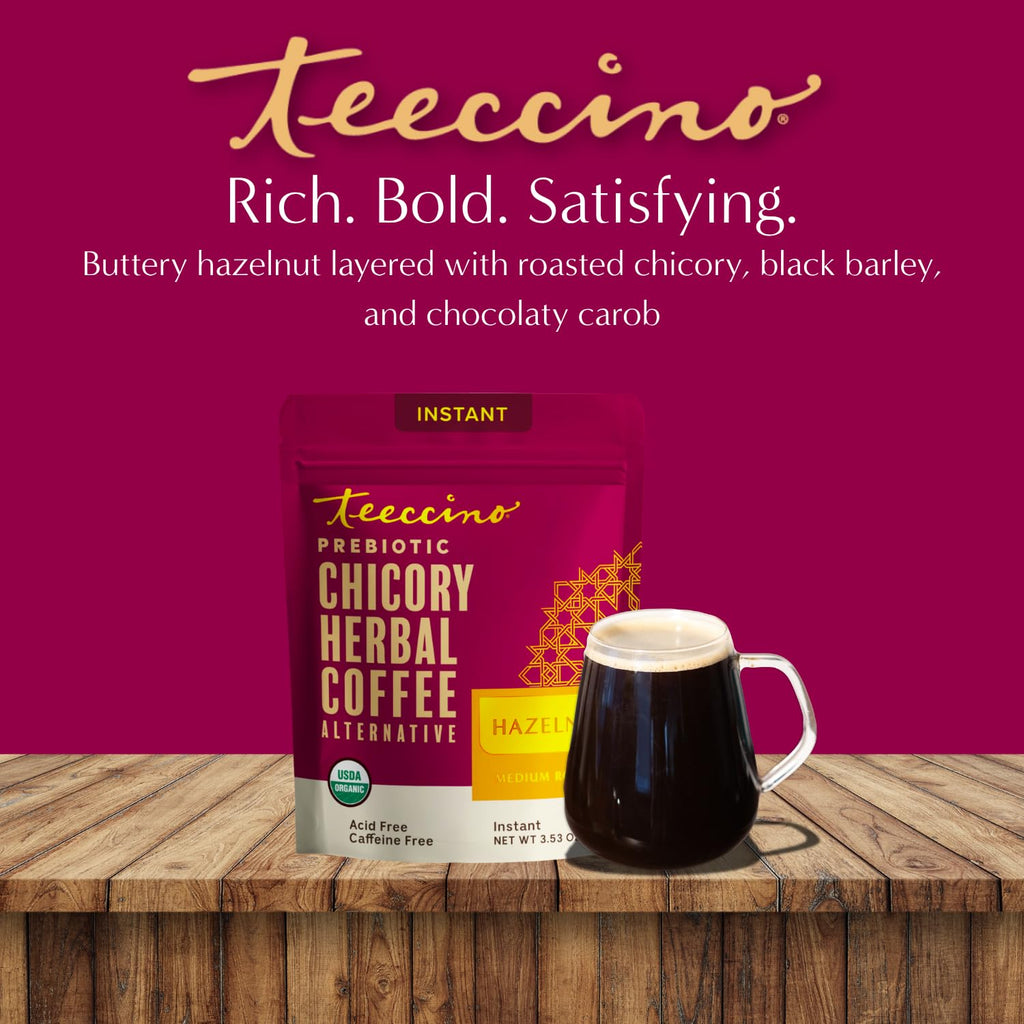 Teeccino Instant Organic Hazelnut Herbal Coffee Alternative - 33 Servings - image 5