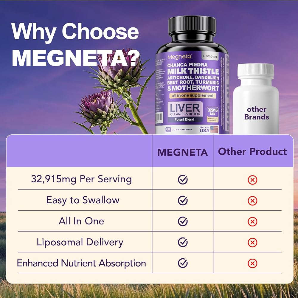 MEGNETA Milk Thistle Supplement for Liver Health - 60 Capsules - image 5