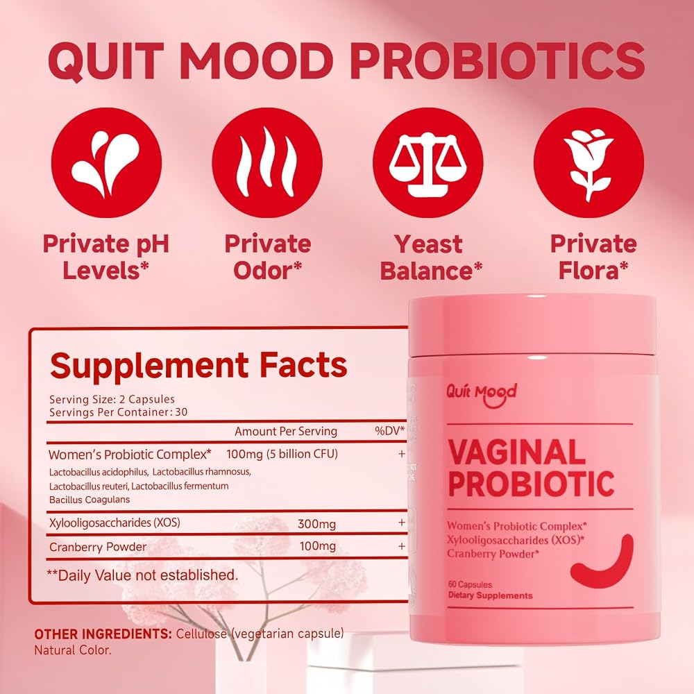 Quit mood Probiotics for Women Balance with Cranberry - 60 Capsules - image 4