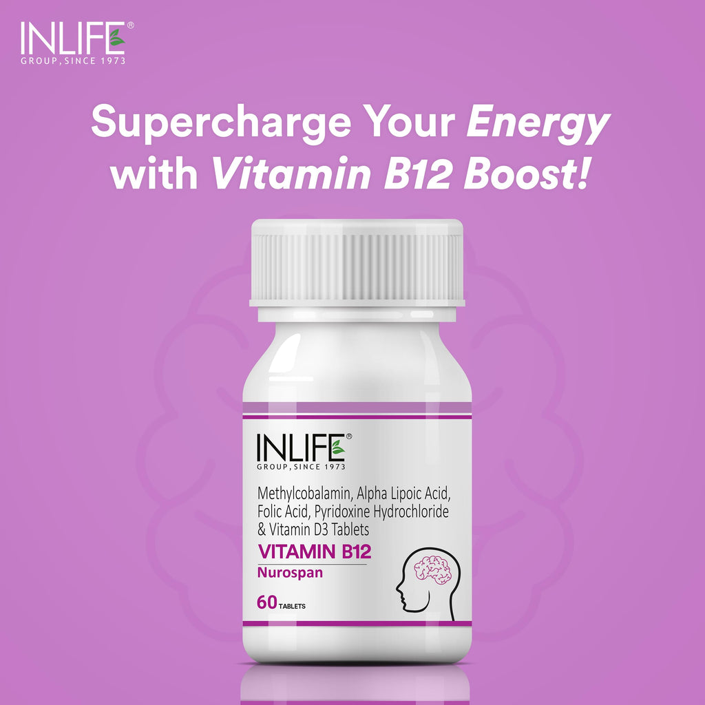 INLIFE Vitamin B12 Methylcobalamin 1500mcg with ALA - 60 Tablets - image 4