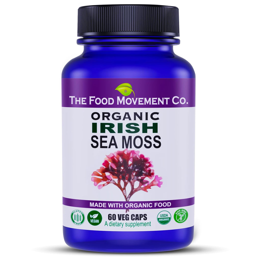 THE FOOD MOVEMENT CO. Irish Sea Moss Prebiotic - 60 Vegetarian Capsules