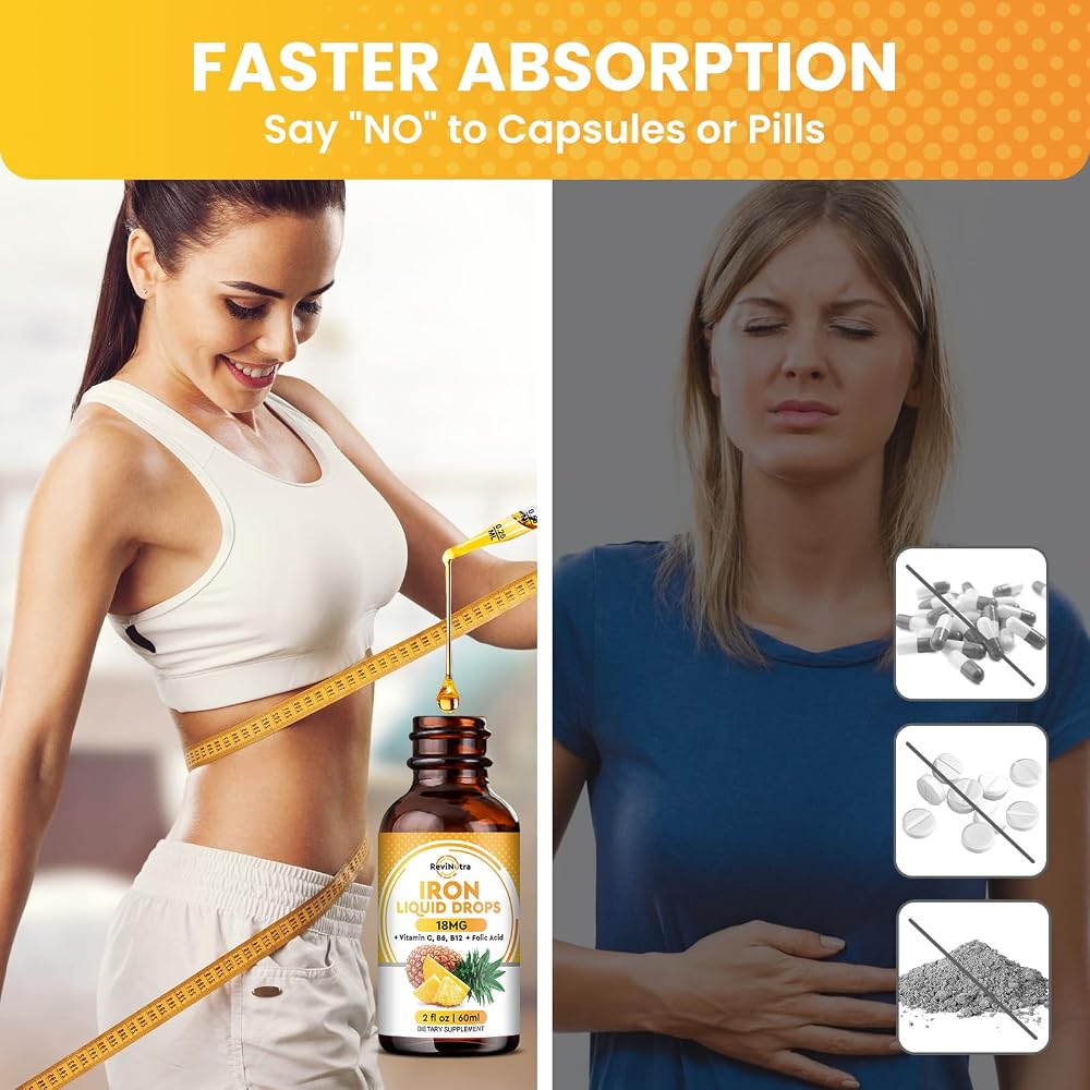 ReviNutra Liquid Iron Supplement for Women