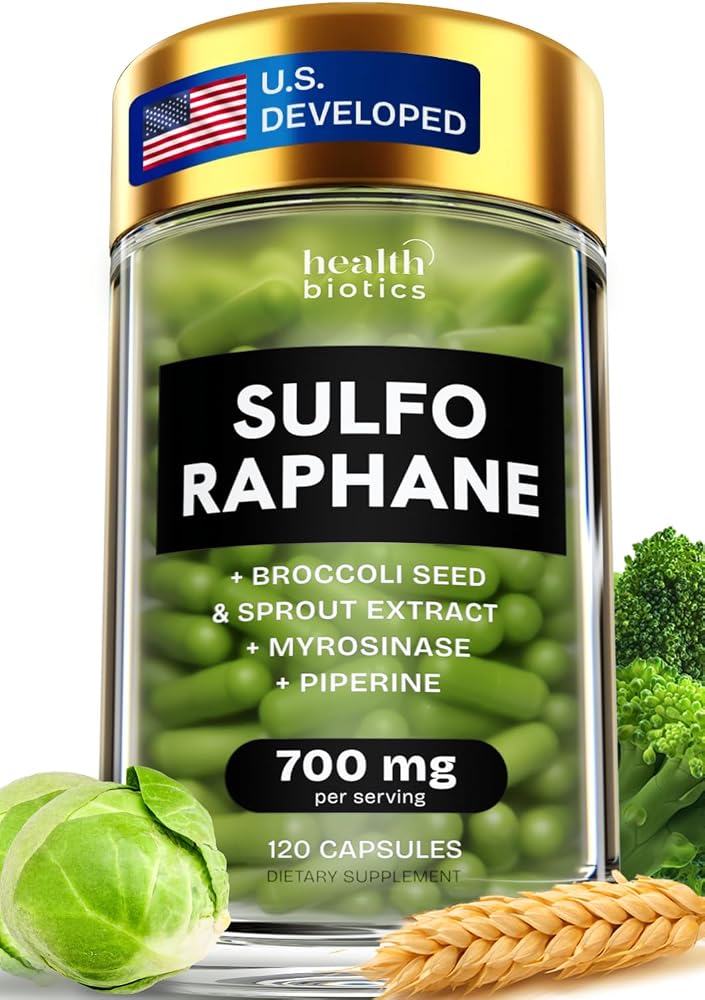 Healthbiotics Liposomal Sulforaphane Supplement Organic Broccoli