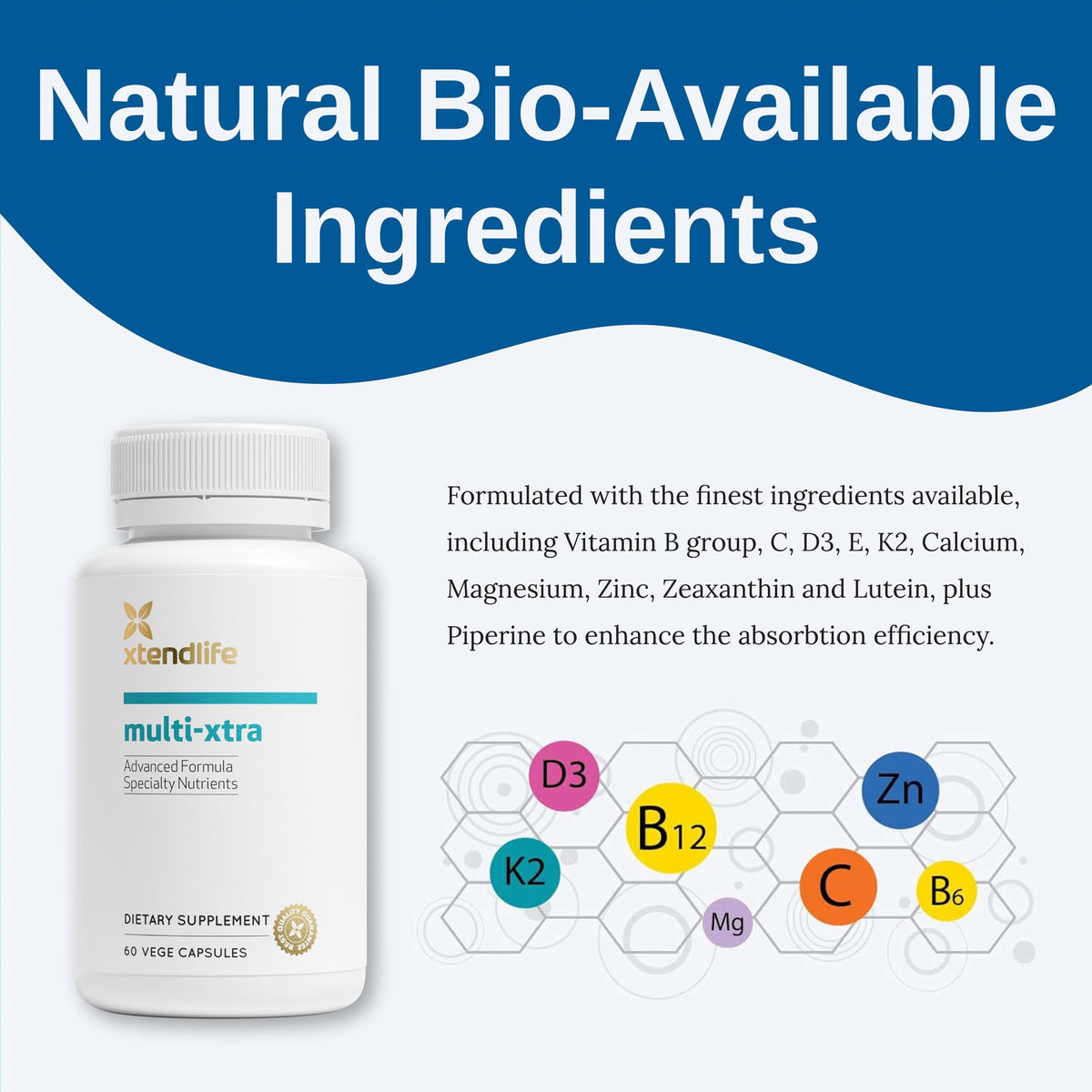Xtendlife Multi-Xtra Daily Multivitamin - 60 Capsules - image 3