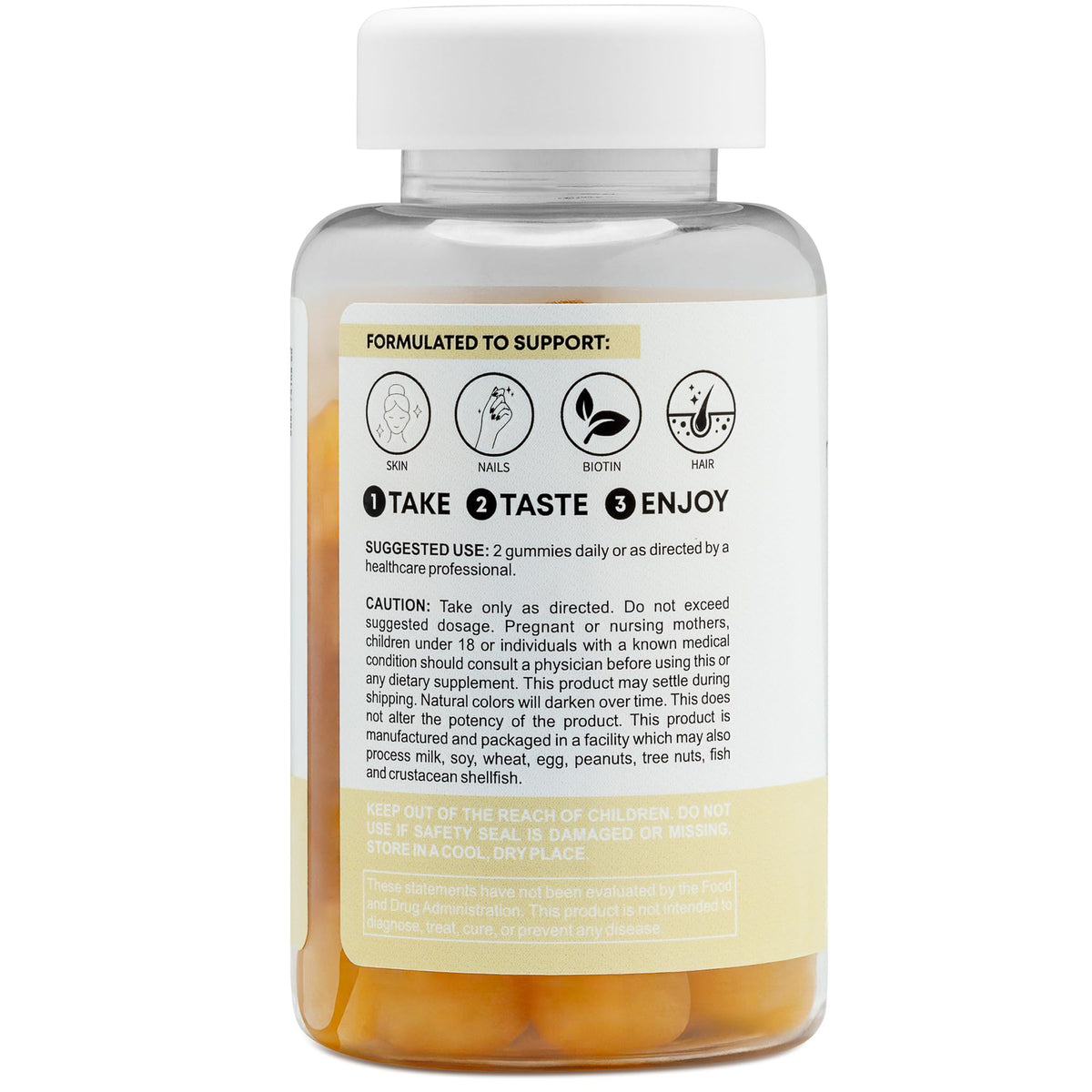 Biopharma Scientific NanoBeauty Collagen Hair Skin Nail Gummies - 60 Count - image 3