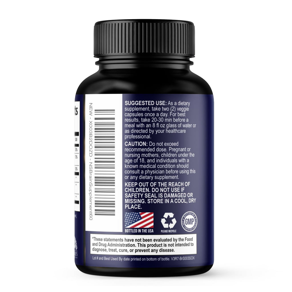 Nature's Strength Brain Memory Supplement Nootropics - 60 Capsules - image 8