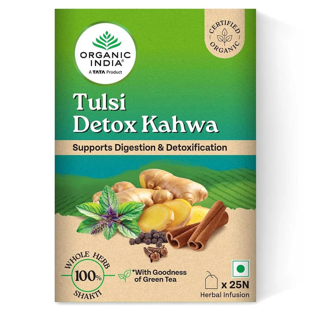 Organic India Tulsi Detox Kahwa Green Tea - 25 Teabags