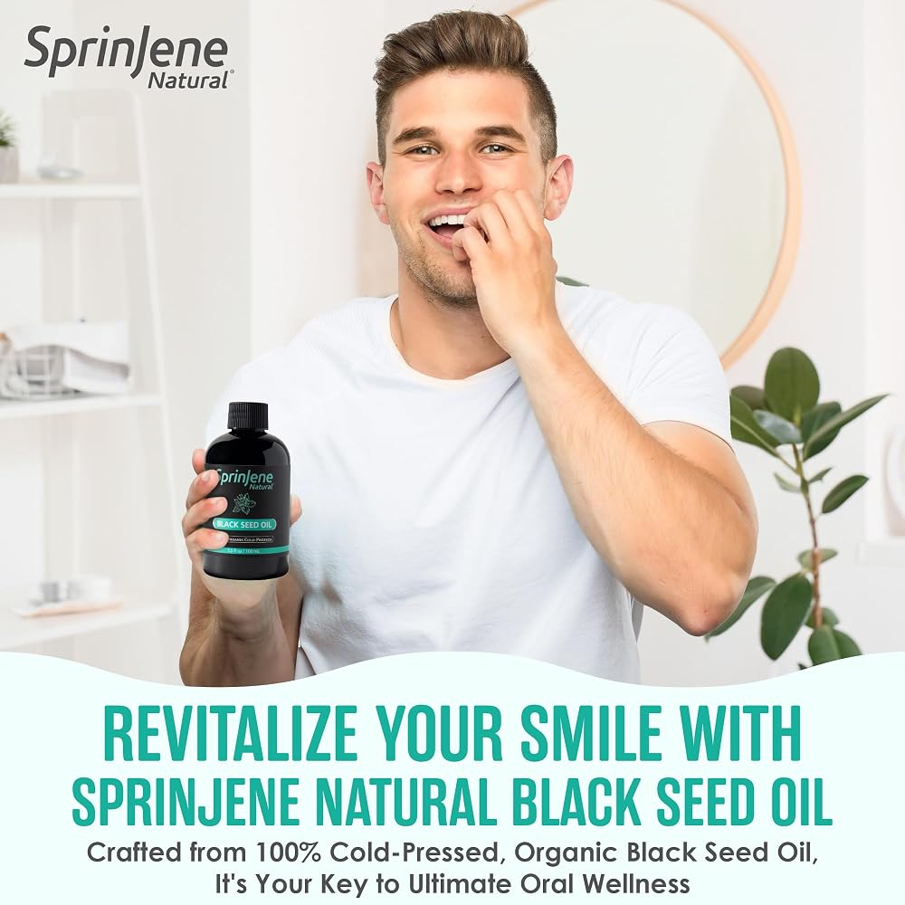 SprinJene Natural® 100% Pure Organic Black Seed Oil Cold Pressed - image 5