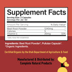 Complete Natural Products Organic Beet Root 620mg Capsules - 100 Count - image 6