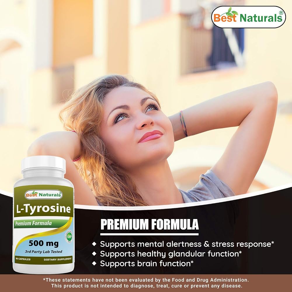 Best Naturals L-Tyrosine 500 mg 90 Capsules - image 6