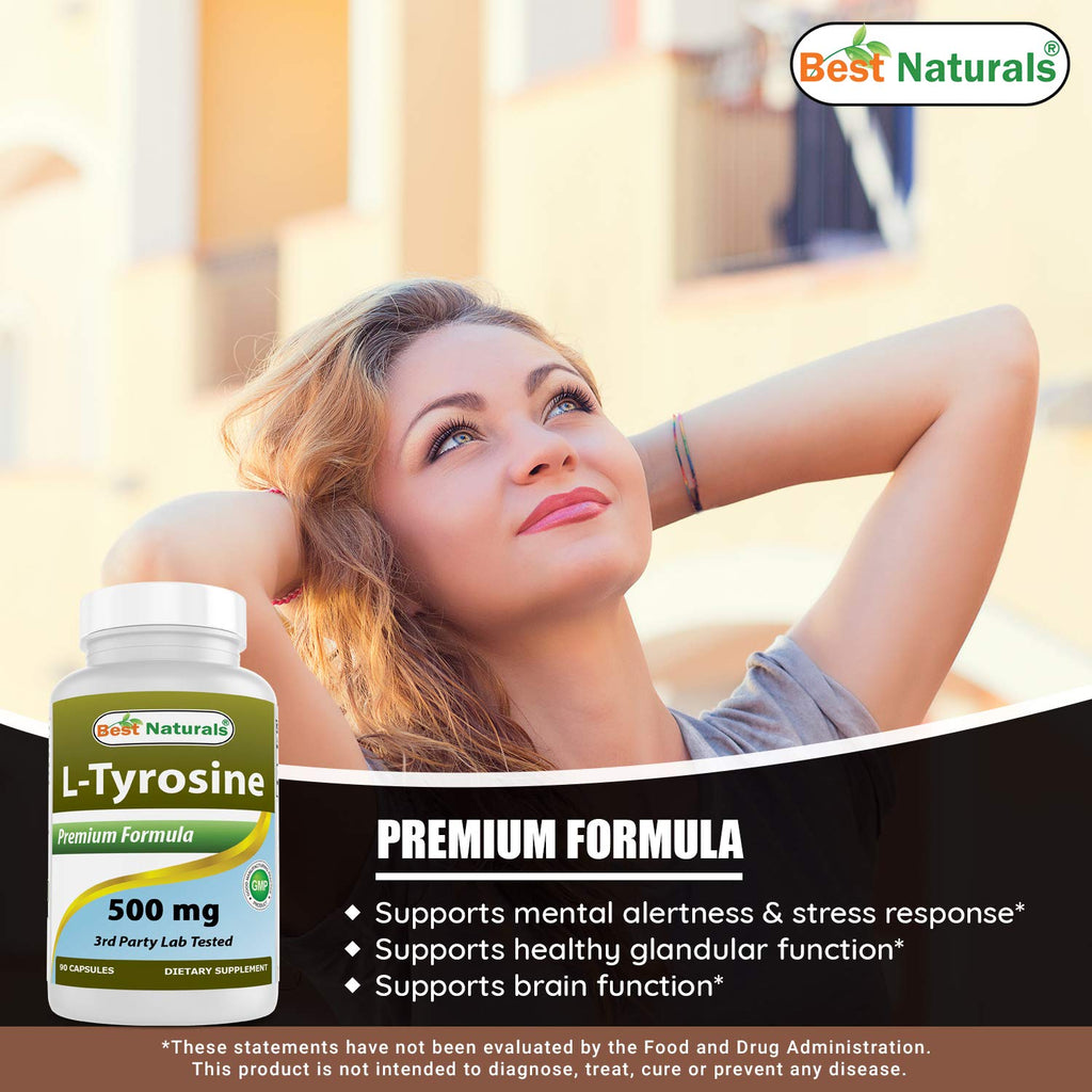 Best Naturals L-Tyrosine 500 mg 90 Capsules