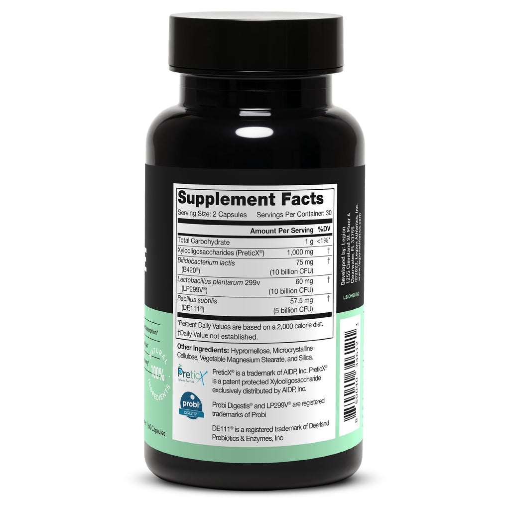 Legion Biome Probiotic Supplement for Gut Health - 60 Capsules - image 3