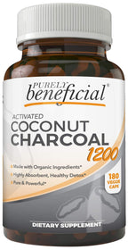 PURELY beneficial Activated Coconut Charcoal 1200mg - 180 Capsules - image 4