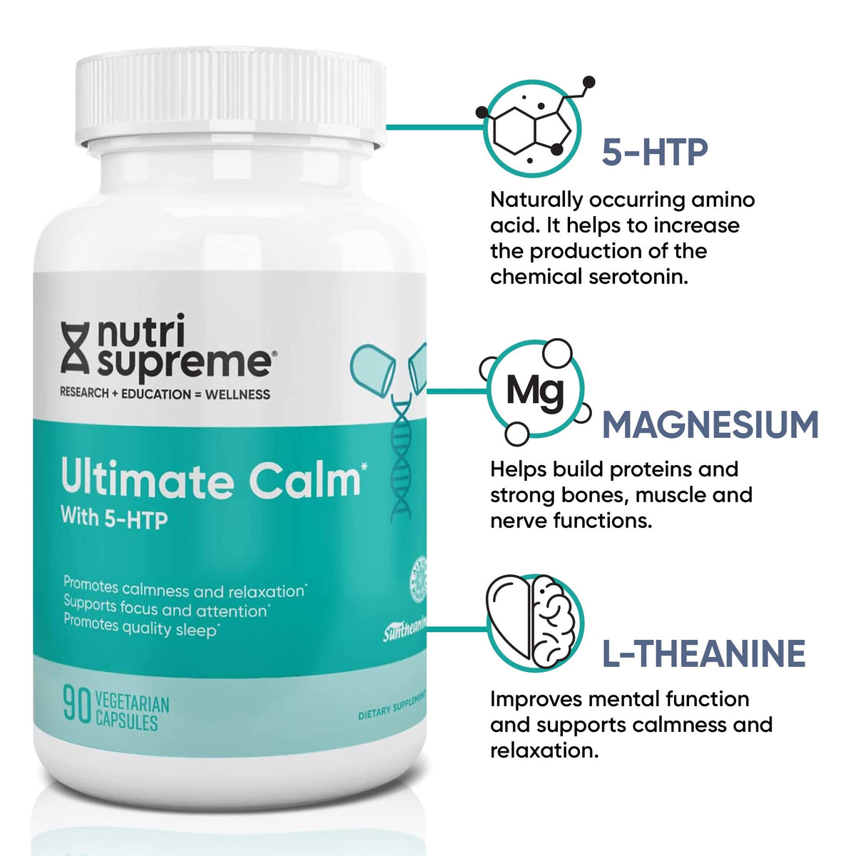 Nutri Supreme Ultimate Calm Capsules for Sleep Support - 90 Capsules - image 4
