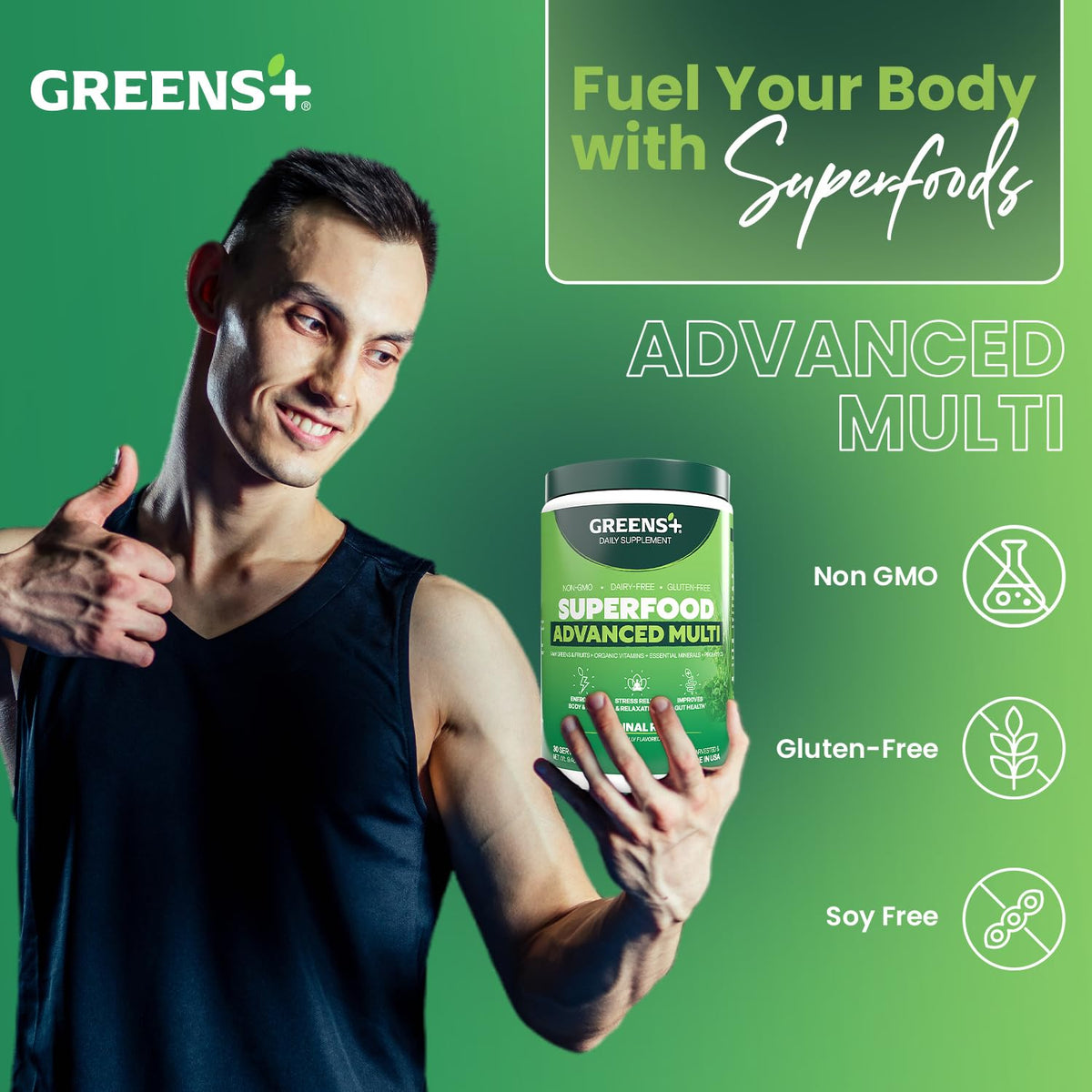 Greens+ Advanced Multi Raw Superfood Powder - 9.4 oz - image 5