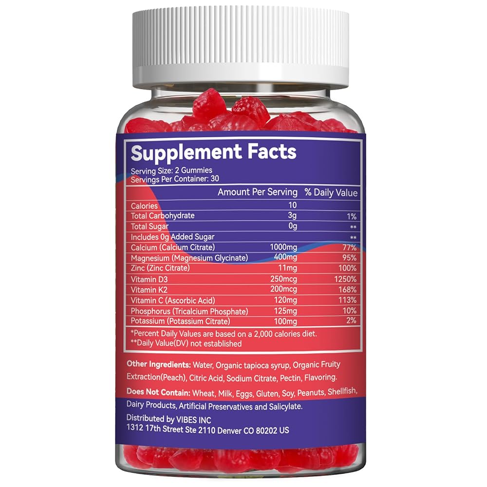 SmildeHeal Calcium Magnesium Gummies 600MG
