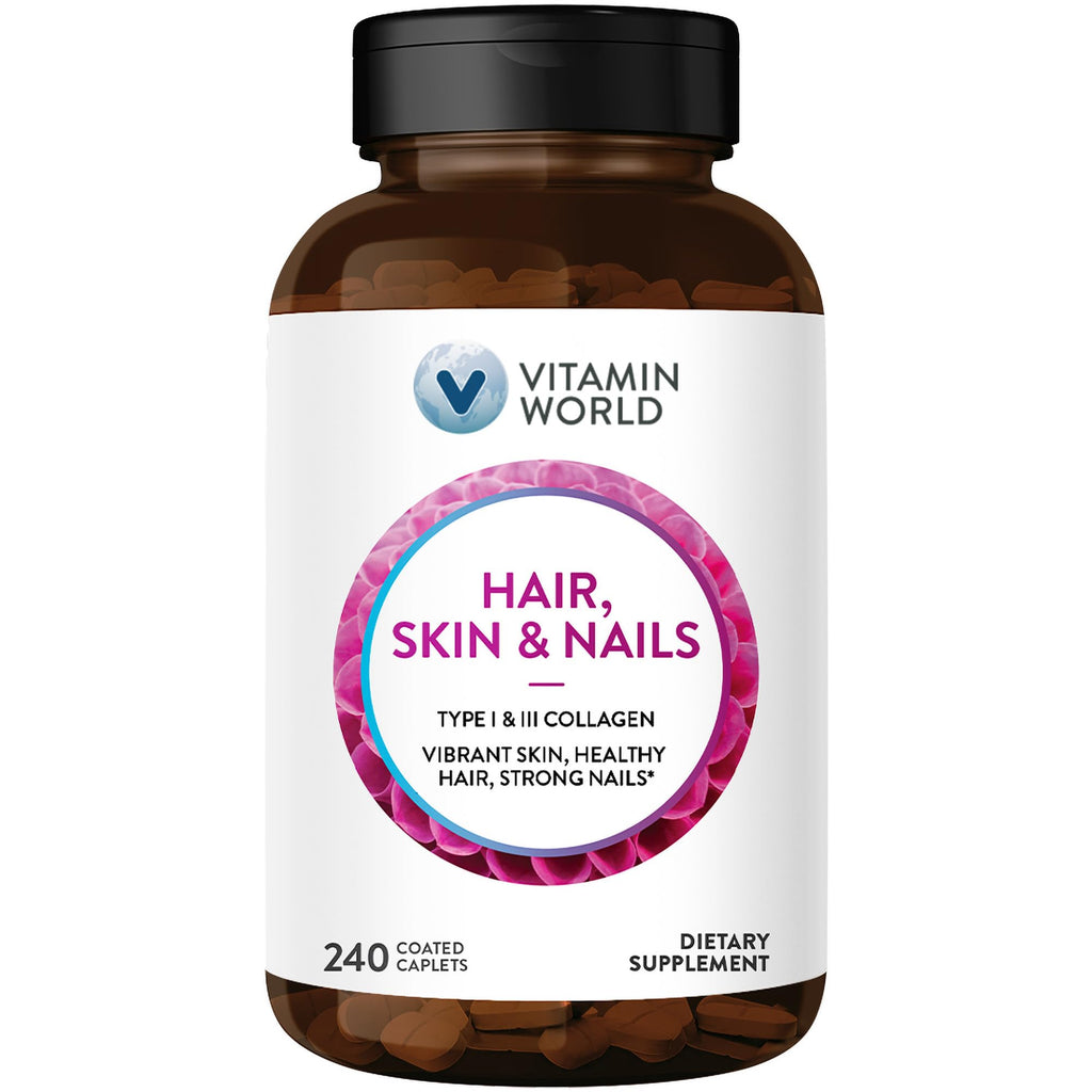 Vitamin World Hair, Skin and Nails Formula - 240 Caplets