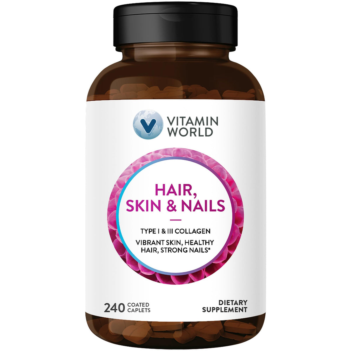 Vitamin World Hair, Skin and Nails Formula - 240 Caplets