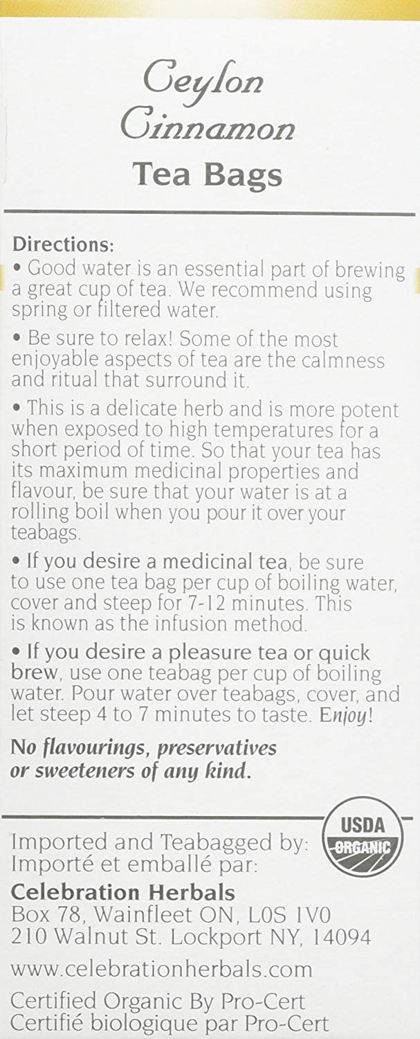 Celebration Herbals True Cinnamon Organic Tea - 24 Teabags - image 2