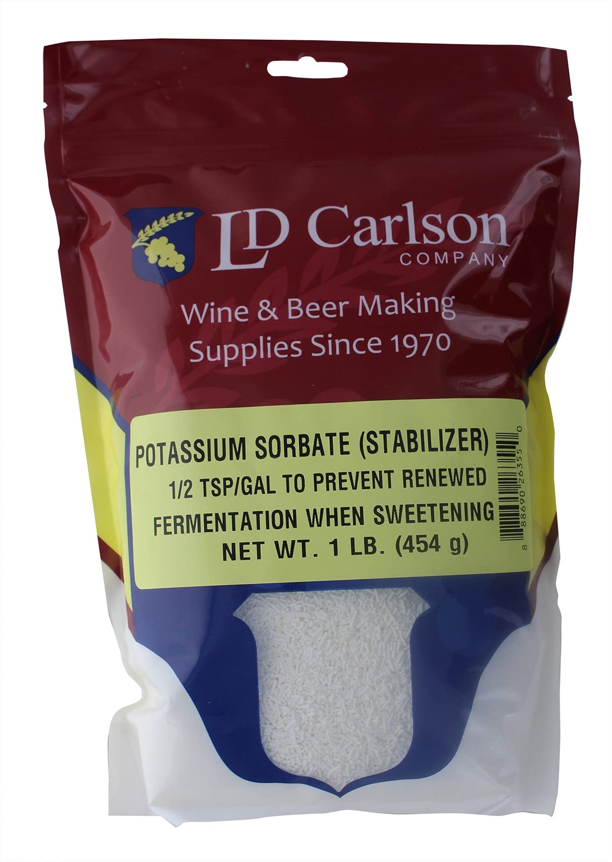LD Carlson Potassium Sorbate Powder Wine Stabilizer - 1 lb