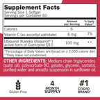 Qunol CoQ10 100mg Softgels, Mega Ubiquinol 100mg