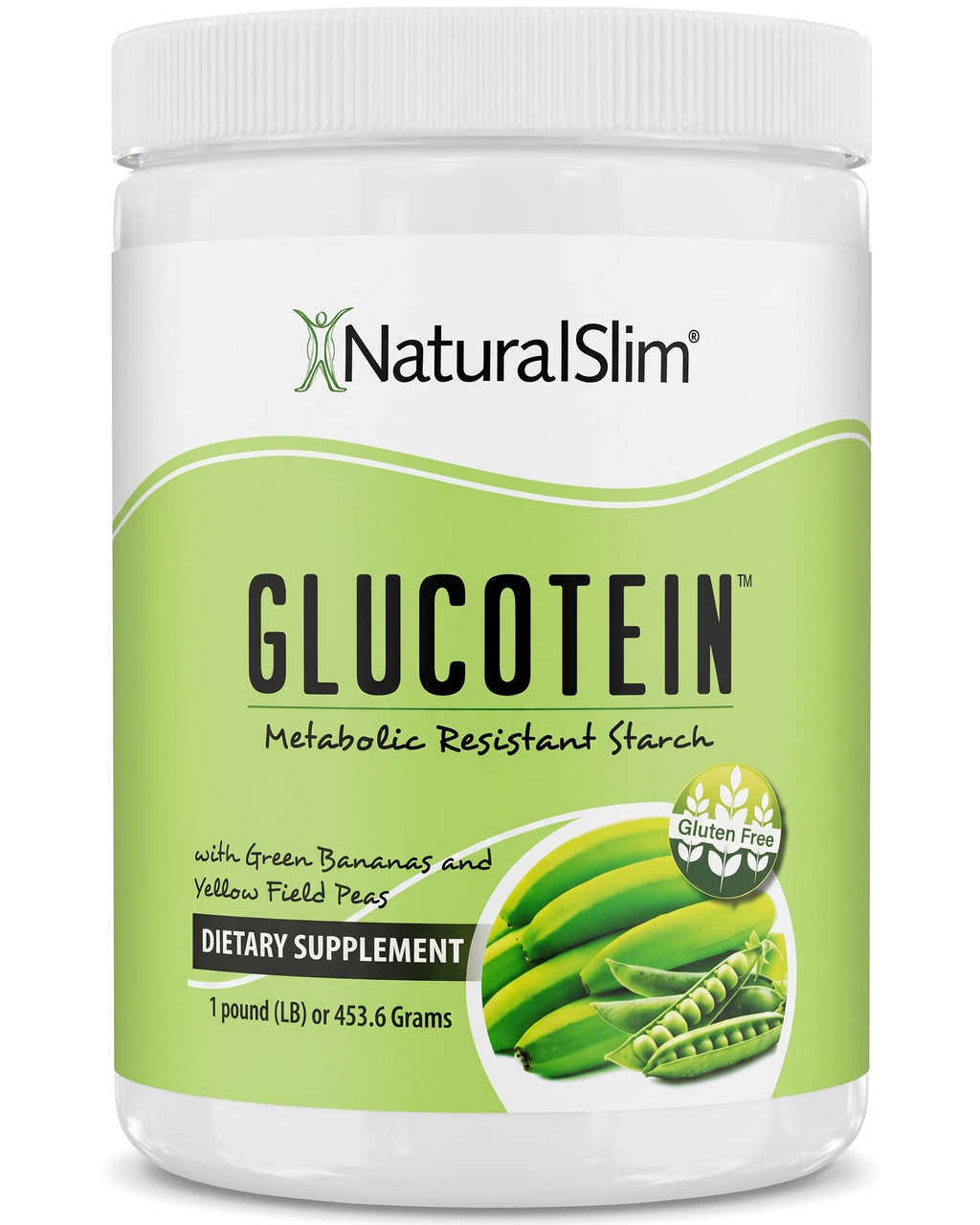 NaturalSlim Glucotein Prebiotic Resistant Starch Powder - 16 Servings