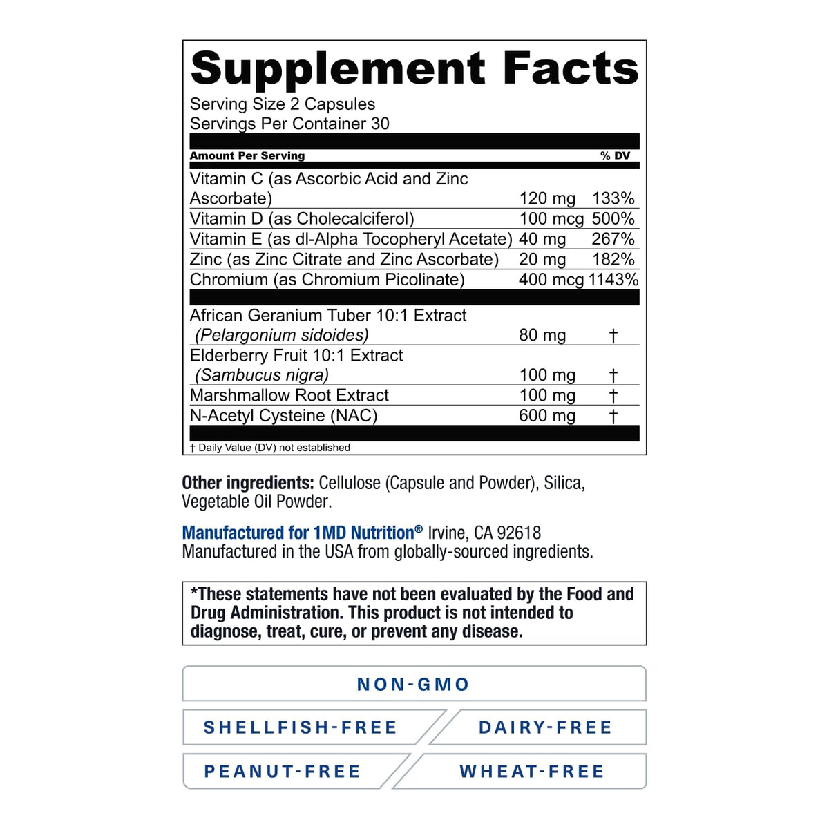 1MD Nutrition BreatheMD Lung & Respiratory Support - 60 Capsules - image 5