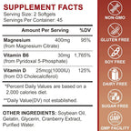 ZIPINKJ Magnesium Citrate Supplements 400mg for Women & Men