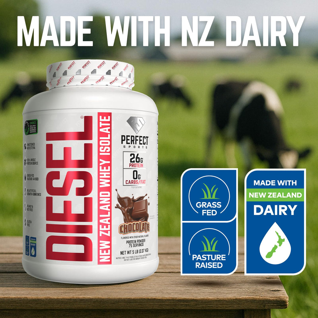 PERFECT SPORTS Diesel Whey Protein Isolate Milk Chocolate - 5 lb - image 3