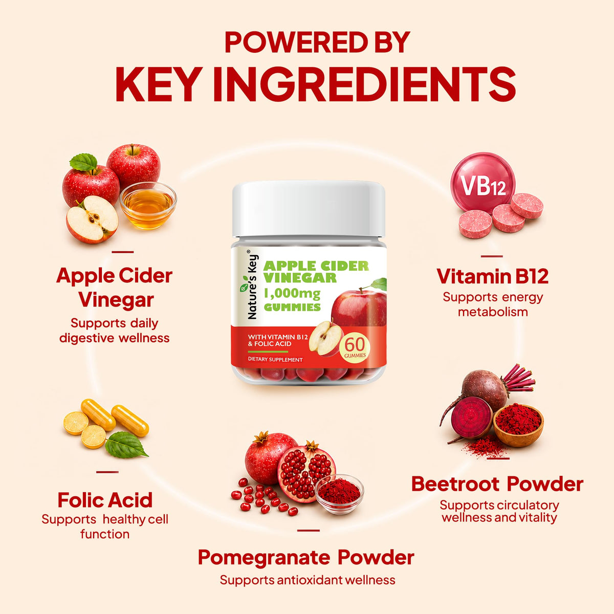 Nature's Key Apple Cider Vinegar Gummies