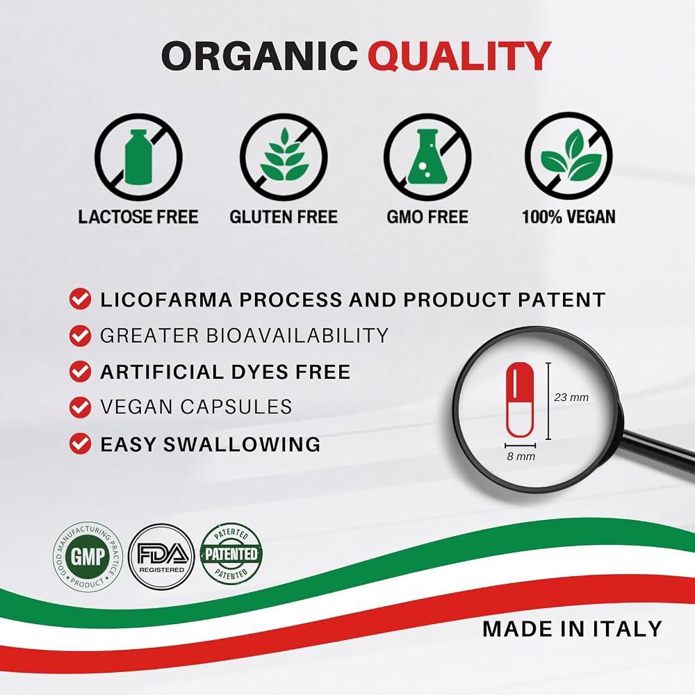 Licofarma Organic Lycopene Antioxidant - 150 Vegetarian Capsules - image 4
