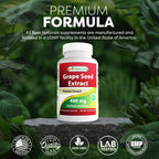 Best Naturals Grape Seed Extract 400 mg 60 Vegetarian Capsules
