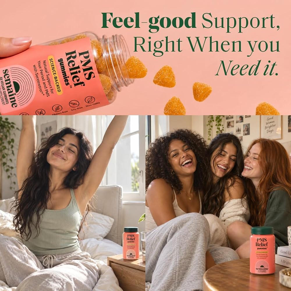 Semaine PMS Relief for Women Period Cramps - 48 Gummies - image 6