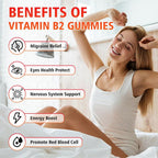 GrnLife Vitamin B2 Gummies, Riboflavin 400mg with Magnesium for Kids