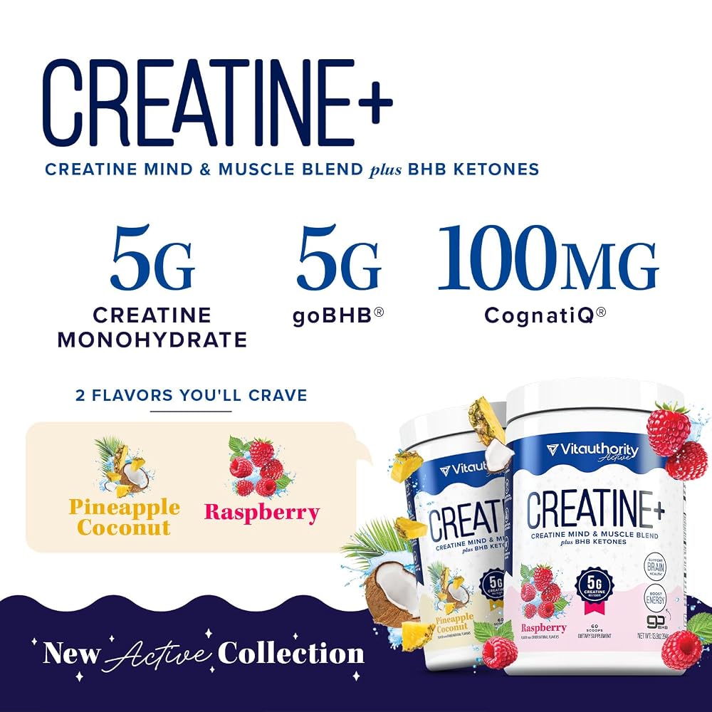 Vitauthority Creatine Monohydrate Powder for Women Micronized