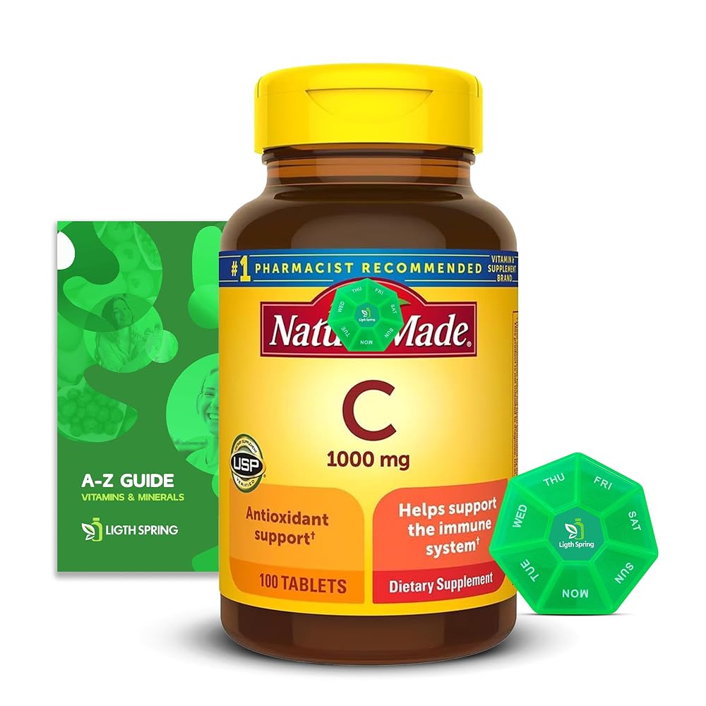 LightSpring Vitamin C 1000mg Immune Support - 100 Tablets
