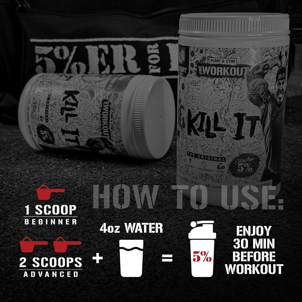 5% Nutrition Rich Piana Kill It Pre Workout Powder w/Creatine