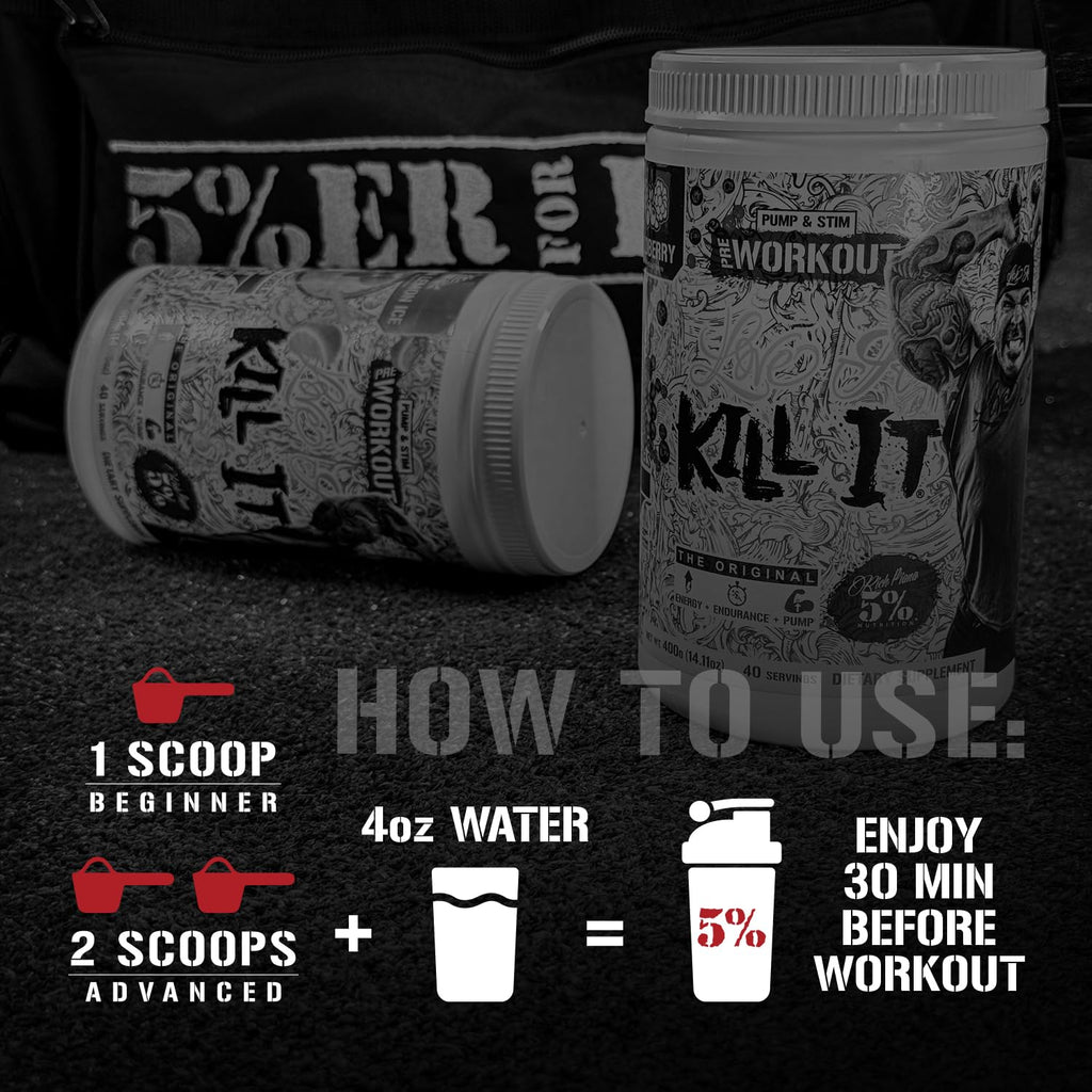 5% Nutrition Rich Piana Kill It Pre Workout Powder w/Creatine