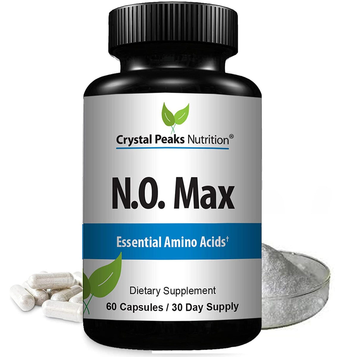 CRYSTAL PEAKS NUTRITION N.O. Max Nitric Oxide Supplement - 60 Capsules