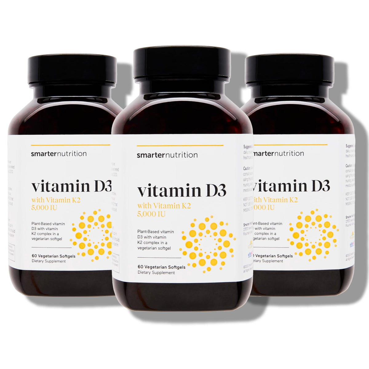 SMARTERNUTRITION Plant-Based Vitamin D3 with Vegan K2-5000 IU