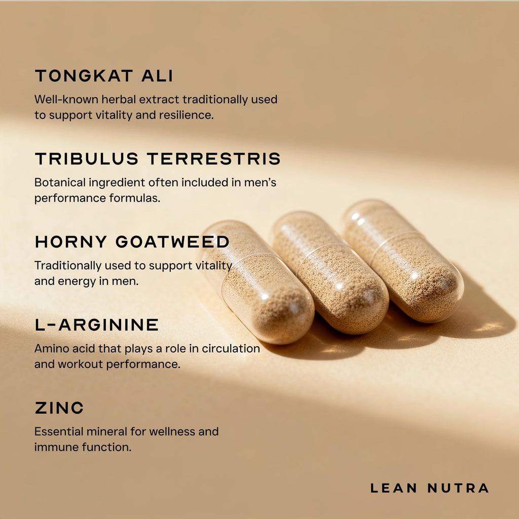LEAN Nutraceuticals Testosterone Booster for Men - 90 Capsules - image 3